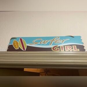 Surfer Girl Wall Sign